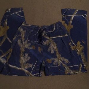 Blue camo sweatpants